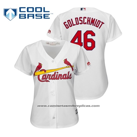 Camiseta Beisbol Mujer St. Louis Cardinals Paul Goldschmidt Cool Base Primera Blanco